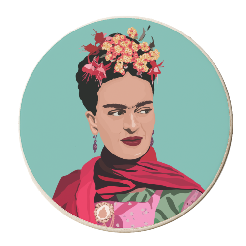 Frida Kahlo - personalised beer coaster by Rock and Rose Creative