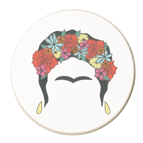 Frida Kahlo - personalised beer coaster by Yazmin Brooks