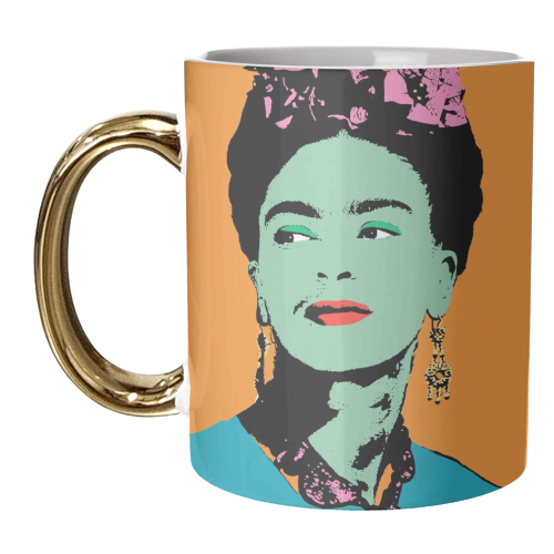 Frida - Orange, Green & Pink - unique mug by Wallace Elizabeth