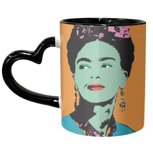 Frida - Orange, Green & Pink - unique mug by Wallace Elizabeth