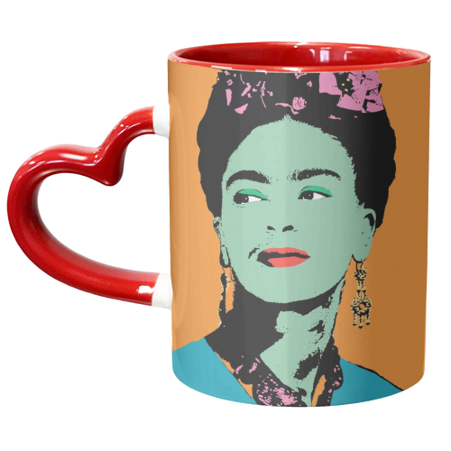 Frida - Orange, Green & Pink - unique mug by Wallace Elizabeth