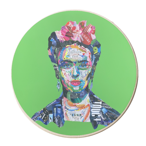 Frida - personalised beer coaster by Kirstie Taylor