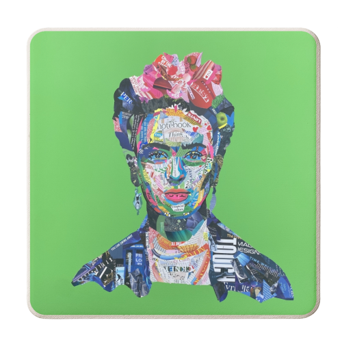 Frida - personalised beer coaster by Kirstie Taylor