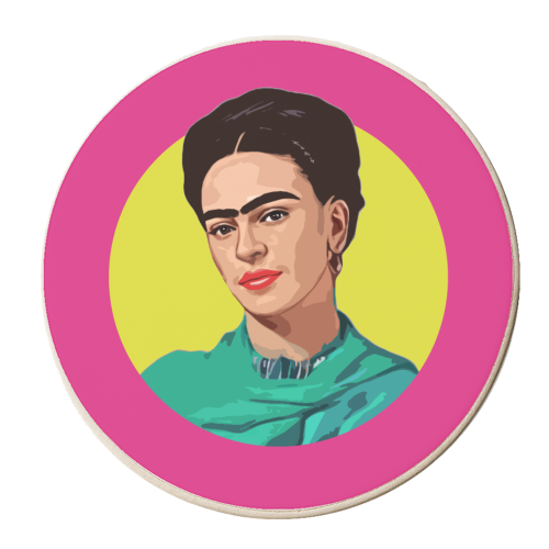 FRIDA PINK - personalised beer coaster by DOLLY WOLFE