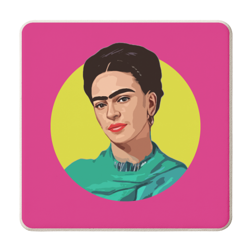 FRIDA PINK - personalised beer coaster by DOLLY WOLFE