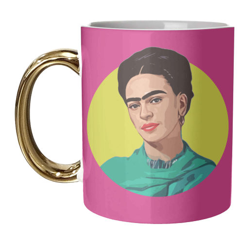 FRIDA PINK - unique mug by DOLLY WOLFE