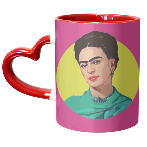 FRIDA PINK - unique mug by DOLLY WOLFE