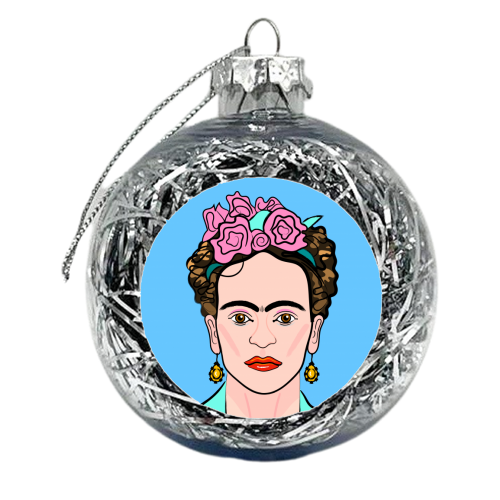 Frida Portrait - xmas bauble by Adam Regester