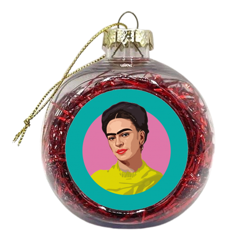 FRIDA TEAL - xmas bauble by DOLLY WOLFE