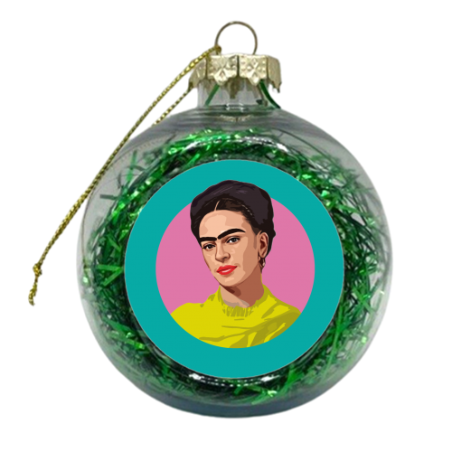 FRIDA TEAL - xmas bauble by DOLLY WOLFE