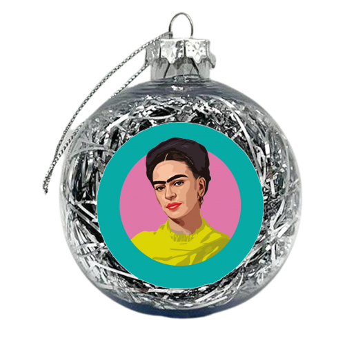 FRIDA TEAL - xmas bauble by DOLLY WOLFE