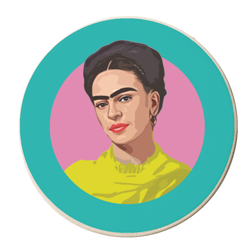 FRIDA TEAL - personalised beer coaster by DOLLY WOLFE