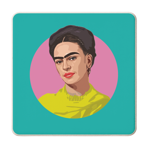 FRIDA TEAL - personalised beer coaster by DOLLY WOLFE