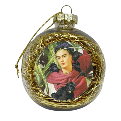 Frida with Monkeys - xmas bauble by Maya Land