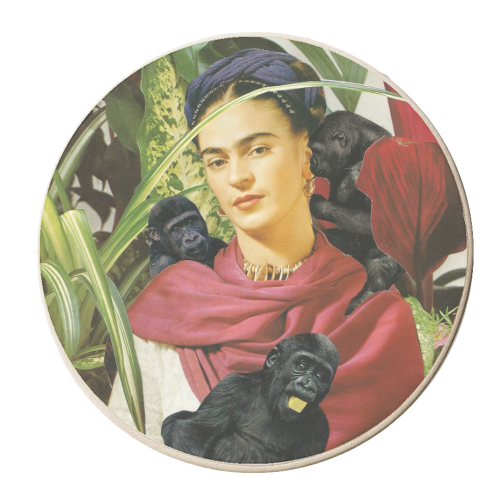 Frida with Monkeys - personalised beer coaster by Maya Land