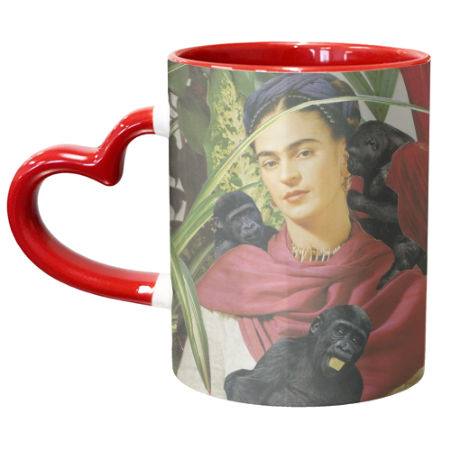 Frida with Monkeys - unique mug by Maya Land