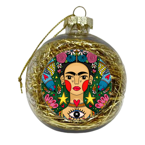 Frida - xmas bauble by Nichola Cowdery