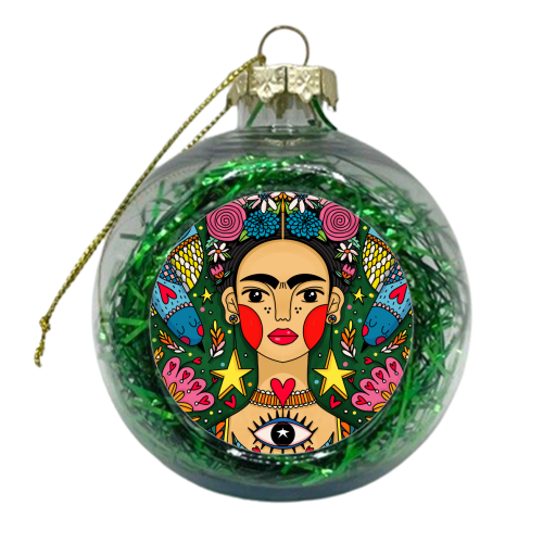 Frida - xmas bauble by Nichola Cowdery