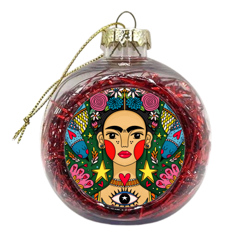Frida - xmas bauble by Nichola Cowdery