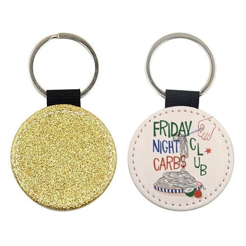 Friday Night Carbs Club - keyring by Giddy Kipper