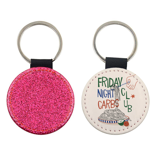 Friday Night Carbs Club - keyring by Giddy Kipper
