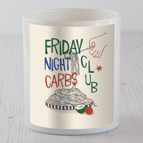 Friday Night Carbs Club - scented candle by Giddy Kipper