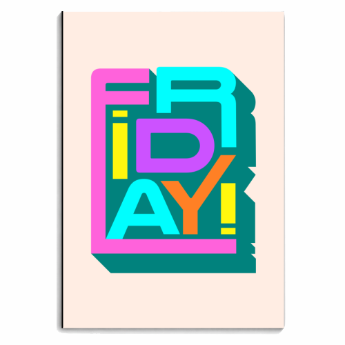 Friday Typography - personalised A4, A5, A6 notebook by Ania Wieclaw