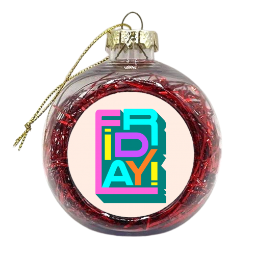 Friday Typography - xmas bauble by Ania Wieclaw
