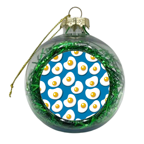 Fried Eggs Pattern - xmas bauble by Ania Wieclaw