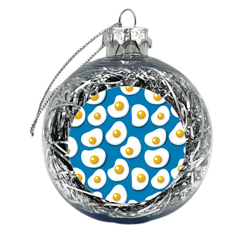 Fried Eggs Pattern - xmas bauble by Ania Wieclaw