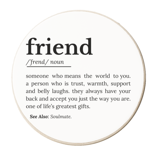 Friend Definition - personalised beer coaster by timsal shol
