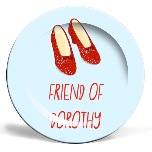 Friend Of Dorothy - ceramic dinner plate by Adam Regester