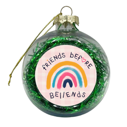 Friends Before Bellends - xmas bauble by Lisa Wardle
