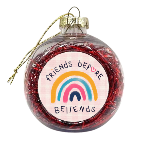 Friends Before Bellends - xmas bauble by Lisa Wardle