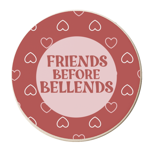 Friends before Bellends - personalised beer coaster by Giddy Kipper