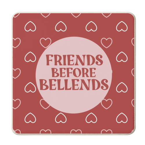Friends before Bellends - personalised beer coaster by Giddy Kipper