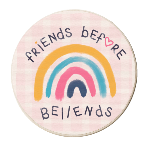 Friends Before Bellends - personalised beer coaster by Lisa Wardle