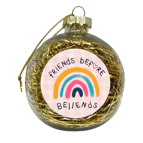 Friends Before Bellends - xmas bauble by Lisa Wardle
