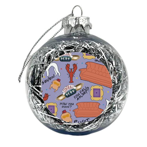 Friends collage - xmas bauble by Cheryl Boland