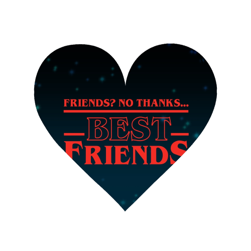 Friends? No thanks. Best friends print - Magnet by The Girl Next Draw