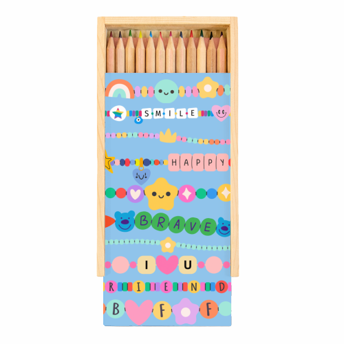 Friendship Bracelets - Coloured Pencils with Box by Lilly Rose