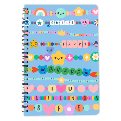 Friendship Bracelets - personalised A4, A5, A6 notebook by Lilly Rose