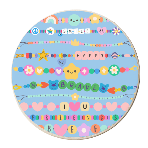Friendship Bracelets - personalised beer coaster by Lilly Rose