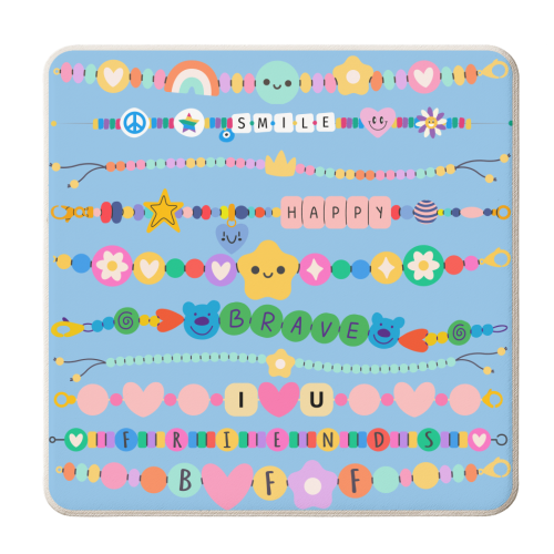Friendship Bracelets - personalised beer coaster by Lilly Rose