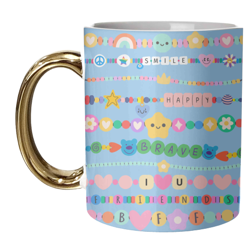 Friendship Bracelets - unique mug by Lilly Rose