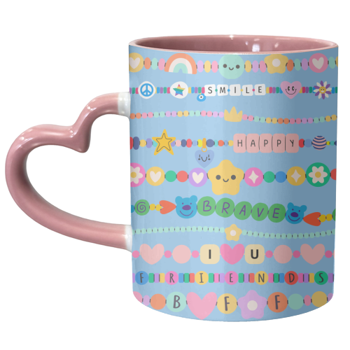 Friendship Bracelets - unique mug by Lilly Rose