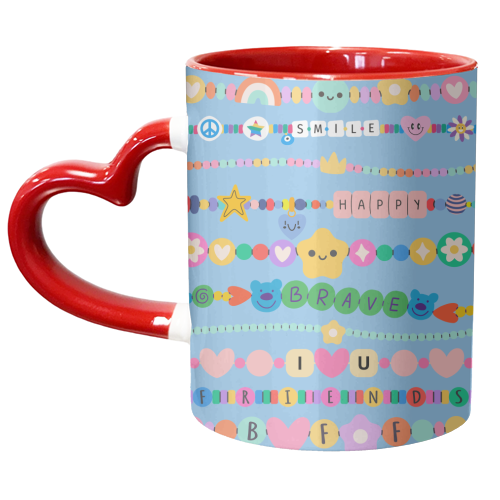 Friendship Bracelets - unique mug by Lilly Rose