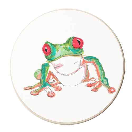 Froglet - personalised beer coaster by Casey Rogers