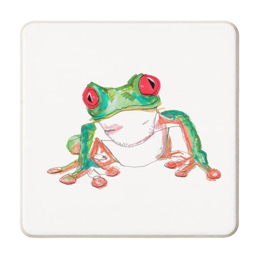 Froglet - personalised beer coaster by Casey Rogers