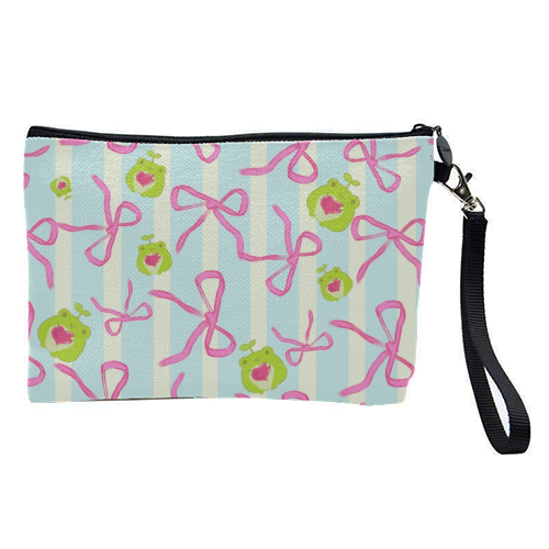 Frogs and Bows - pretty makeup bag by Yaz Raja